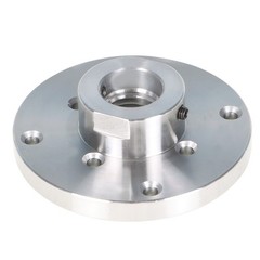 4-Inch Steel Wood Lathe Face Plate, 1 Inch x 8 tpi Threaded With Set Screws