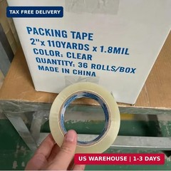 Clear Packing Tape 1 pcs. 2″ x 110 Yards, 1.8 MIL BOPP Transparent Shipping Tape