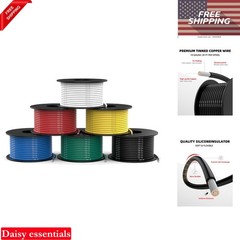 18 Gauge Silicone Wire Kit 180ft 6 Colors High Temp Copper for DIY Automotive