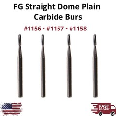 FG Straight Dome Plain Carbide Burs Size 1156-1158 High Speed Dental Friction