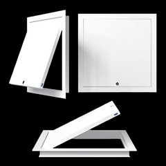 Steel Access Panel Door, Lockable Reinforced Metal Construction with Keys, Dr…