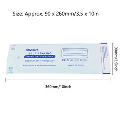 1000 3.5″ x 10″ Dental Sterilization Pouches Sterilizer Autoclave Bags Tool Nail