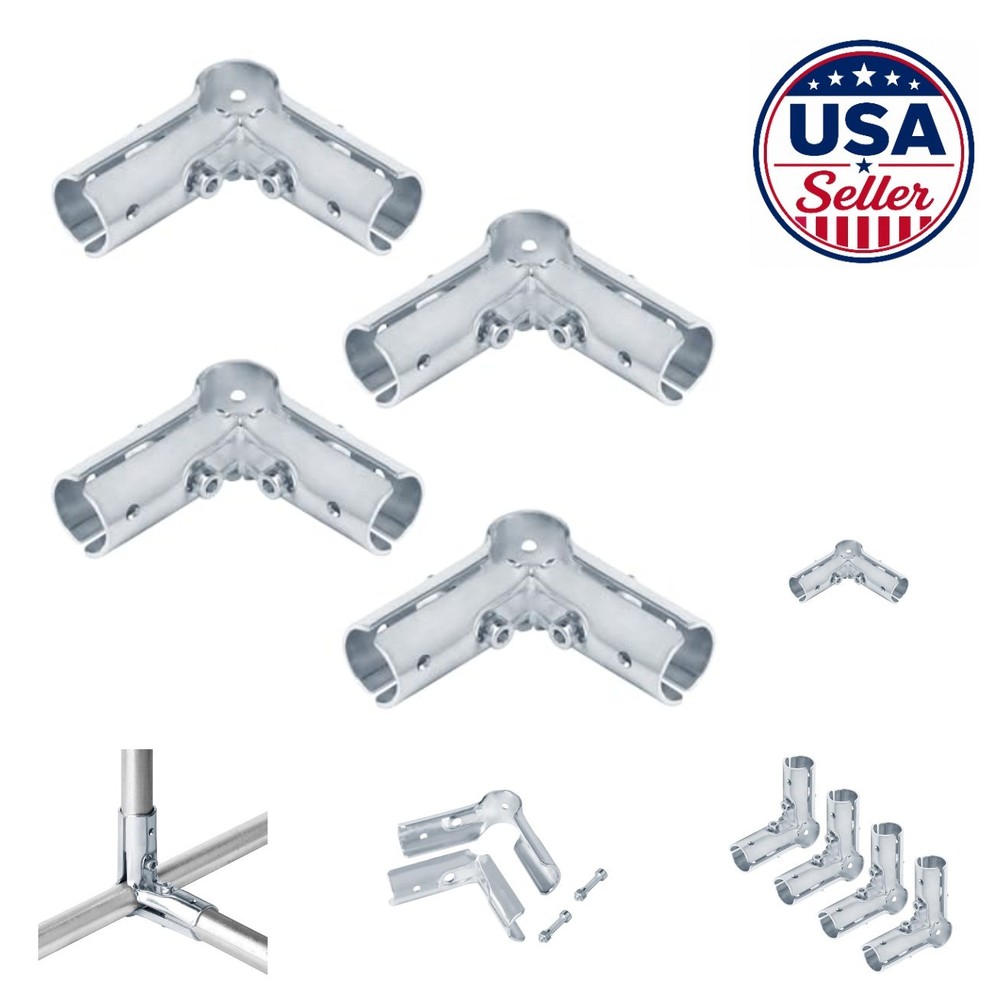 90 Degree Corner Pipe Connectors 4 Pack Fits 1 Inch EMT Conduit