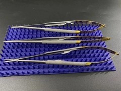 Lot of 3 Hu-Friedy Castroviejo Needle Holder Round Handle 18cm (7′) NH5024SIM