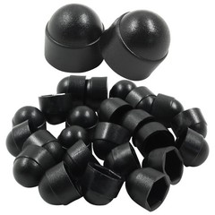 25PCS Hex Head Bolt Covers, Black Dome Bolt Nut Protective Caps, Acorn Hex Cap N