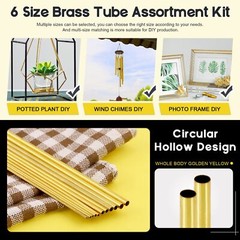 Brass Tube 1mm 2mm 3mm 4mm 5mm 6mm 7mm 8mm 9mm 10mm 11mm 12mm 13mm O.D. x 300mm