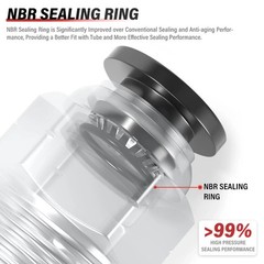 Male Straight 1/4″ Tube OD x 1/4″ NPT Thread Push to Connect Tube Fitting 10Pcs