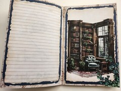 Junk Journal Booklet Blank “BOOK CLUB” Library Books HANDMADE Lg 8.5″x5.5″ 40pgs