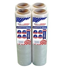 Pack Of America Stretch Wrap Clear – 18″ x 1500 Feet x 80 Gauge, 4 Rolls