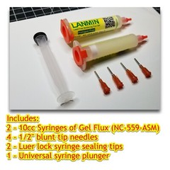 LANMIN NC-559-ASM No-Clean Tacky Gel Solder Flux 10cc X2 Kit