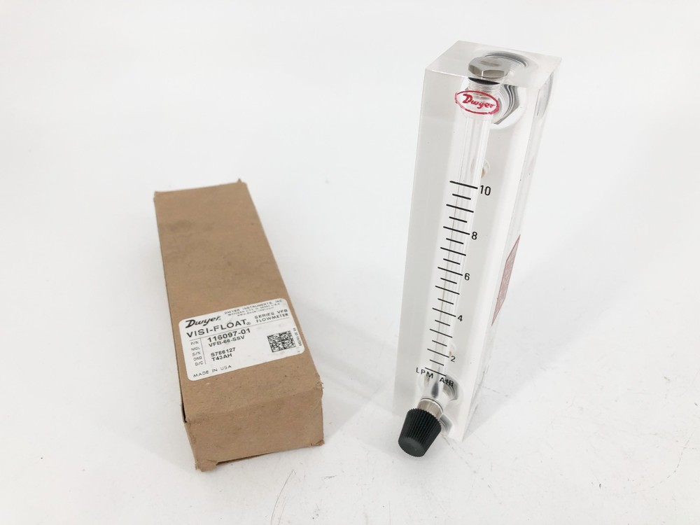 New Dwyer VFB-66-SSV Visi-Float Air Flowmeter 100psi 1/8″ FNPT 116097-01