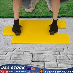 3PCS Concrete Stamping Mold Yellow Concrete Stamping Texture Mats For Wall&Floor