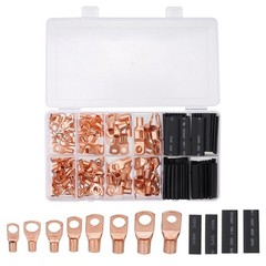280PCS Car Copper Lug Ring Terminals Cable Electrical Wire Crimp Connectors Kit