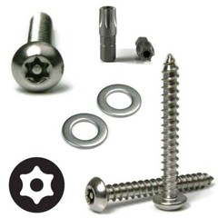 Anti Theft License Plate Screw Kit Stainless Steel Tamper Proof Torx Button Head