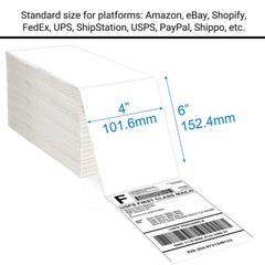 100-1000 4×6 Fanfold Direct Thermal Shipping Labels for Zebra & Rollo Printer US