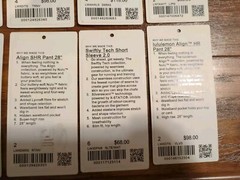 Set of 12 Lululemon tags – Read Description