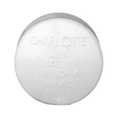 Charlotte Pipe 3/4 Inch PVC Schedule 40 Hose Pipe Fitting White Made in USA