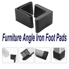 25*25~63*63 Furniture Angle Iron Foot Pads L Shaped Rubber Leg Covers Protectors