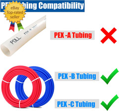 12 Pack 1/2″ Press Pro Press X 1/2″ PEX Adapter Crimp Fittings Brass Coupling Co