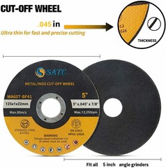 50 Pack 5 inch Cut Off Wheels Angle Grinder Cutting Disc Metal & Stainless Steel