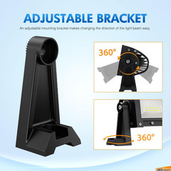 2PCS Side-Mounted Brackets Universal Adjustable Mounting Brackets for LED Light