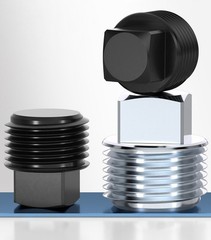 Carbon Steel External Square Head Pipe Plug Zinc Plated Thread Oil Stop Plug