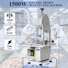 1500W 110V Commercial Bone Cutting Machine Bone Saw Machine Band Saw Meat Cutter