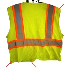 Radar by Radians Large Work Utility Vest SV22-2ZGM Yellow Gray Orange