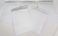 500-Pk WHITE 7.25 x 11″ Padded POLY BUBBLE MAILER #1 shipping DVD game envelope