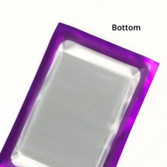 Multi-Size Matte Purple Mylar Flat Zip Seal Pouch Bag For Storage w/ Window P10