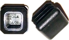 Square 7/8″ & 3/4″ Black Plastic Tubing Plug 14-20G ID 0.71″ to 0.82″ & 0.6 -067