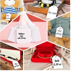 1000 Pre-Strung White Price Tags with String 50pk