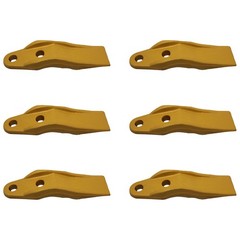 6 Skid Steer, Loader Bolt-On Uni-Teeth 132-4720, 2 3/8″ Hole to Hole Spacing