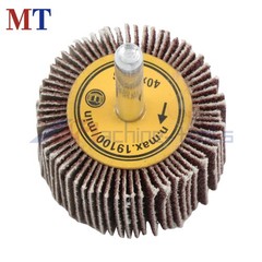 5 Pack Shank Mounted Flap Wheels 120 Grit Aluminum Oxide 1-1/2″x1″x 1/4″