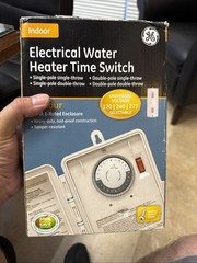 GE 15146 24-Hour Heavy-Duty Electrical Indoor Water Heater Time Switch Timer