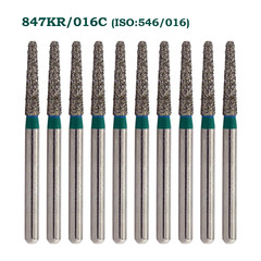 10pcs/pk Dental Diamond Burs FG 847KR-016C Modified Flat Taper Coarse High Speed