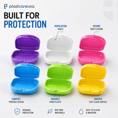 Dental Retainer Case Storage Mouth Guard Box Containers for Invisalign Teeth