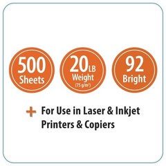 Premium Copy Paper 8.5 x 14 Legal Size 20 Lb 92 Bright White 500 Sheets per Ream