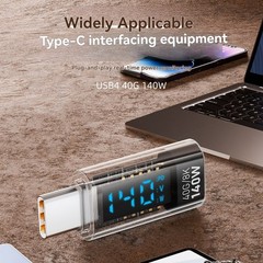 USB C Adapter LED Wattage Display 140W 40Gbps 8K USB C Extension PD3.1 Type4454