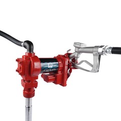 Red 12V Fuel Transfer Pump & Nozzle Kit Transfer of Gasoline Diesel Kerosene