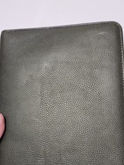 Franklin Covey Planner Sandstone Leather Green 7 Ring Full Zip 7 Habits 10×8″