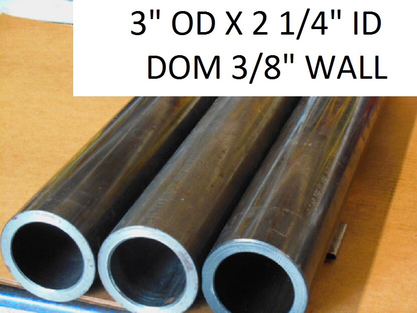 E0222 DOM ROUND STEEL TUBE 3.000 OD X 2.250 ID (.375 WALL) 24″ LONG