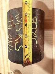 One Piece 4140 Hot Rolled Steel Bar Round Stock Heat Treated 5” OD x ~5 1/2”