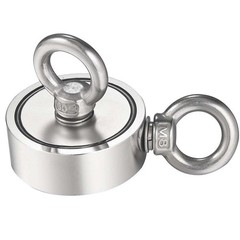 UP TO 1300LBS Fishing Magnet Pull Force Strong Neodymium Magnet / Carabiner Rope