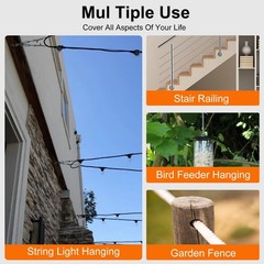 1/8″ wire cable, 100ft Wire Rope Metal Cable With Loop Sleeve And Steel Thimb…