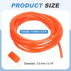 PU Transmission Belt, 3.5mm Dia 3.3ft (1 Meter) Length (Smooth Surface, Orange)