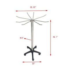 Lead Apron Rack MRI X-Ray Protective Cover Mobile Rack Wheels Stainless Steel
