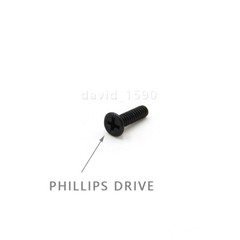 M1 M1.2 M1.4 M1.6 M1.7 M2 Black Steel Phillips Countersunk Flat Head Small Screw