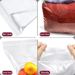 Large 3.5 Gallon Plastic Zipper Storage Bags, Large, 16×19 Inch (Pack of 10)