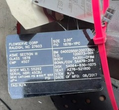 NEW. Flowserve Univalve Piston Lift Check Valve Class SIZE 2.00″FIG 1878-YPC